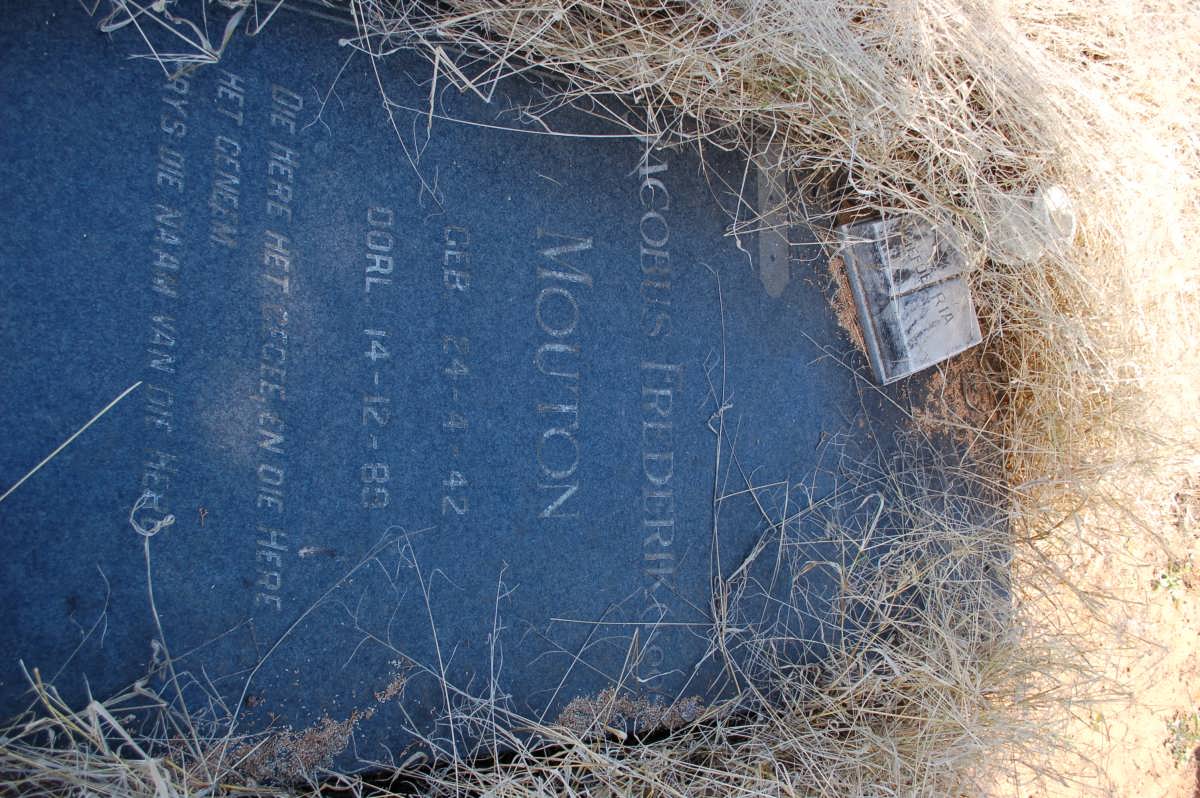 MOUTON Jacobus Frederik 1942-1989