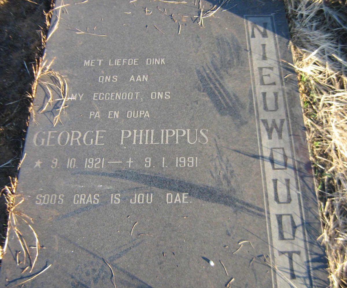 NIEUWOUDT George Philippus 1921-1991