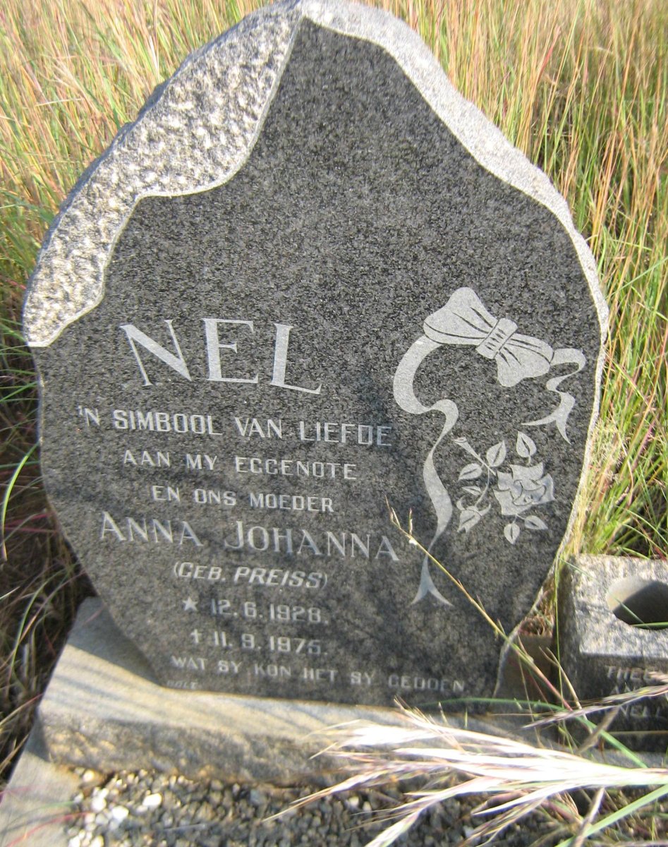 NEL Anna Johanna nee PREISS 1928-1975