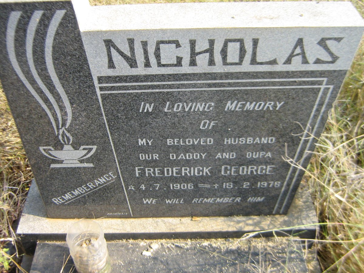 NICHOLAS Frederick George 1906-1976