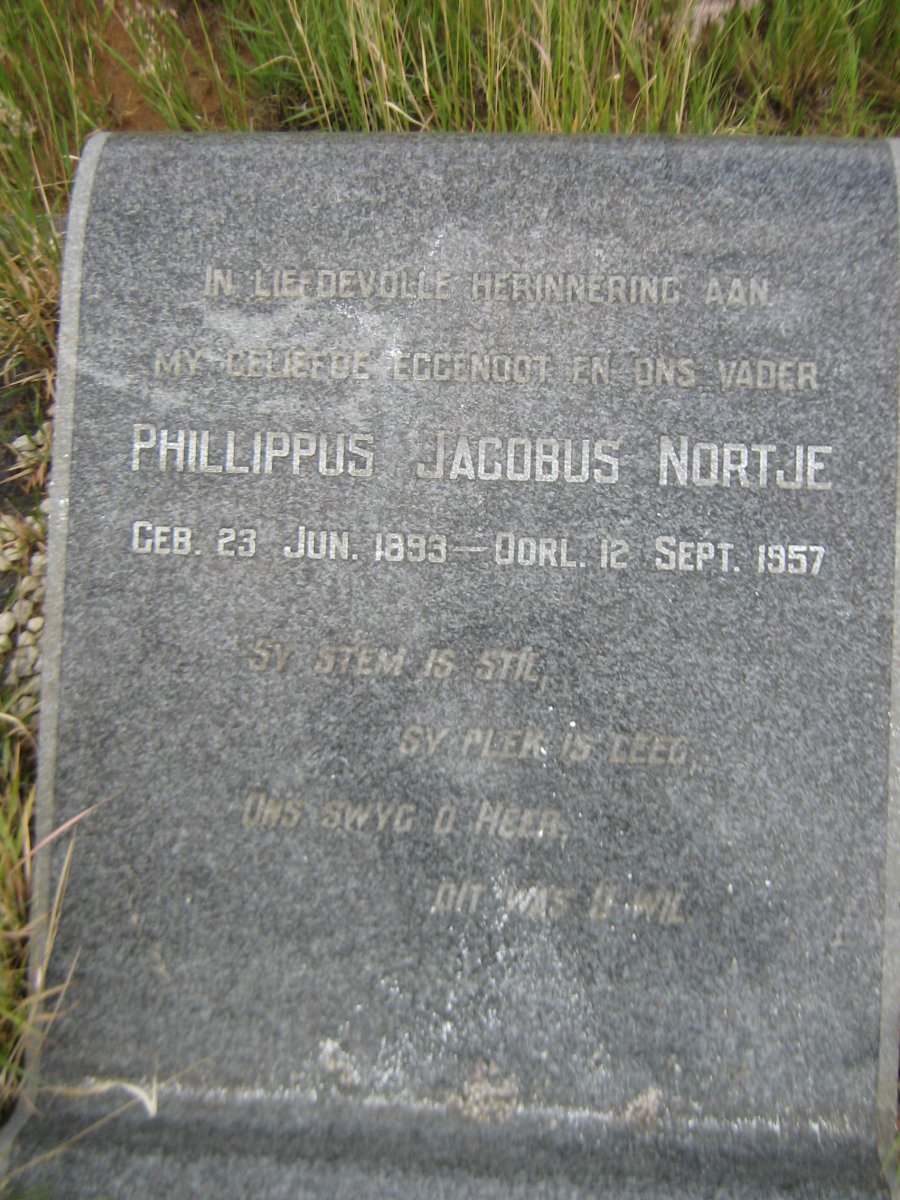 NORTJE Phillippus Jacobus 1893-1957