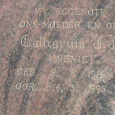 OTTO Izak Z. 1909-2001 &amp; Catharina J.J. MIENIE 1914-1995