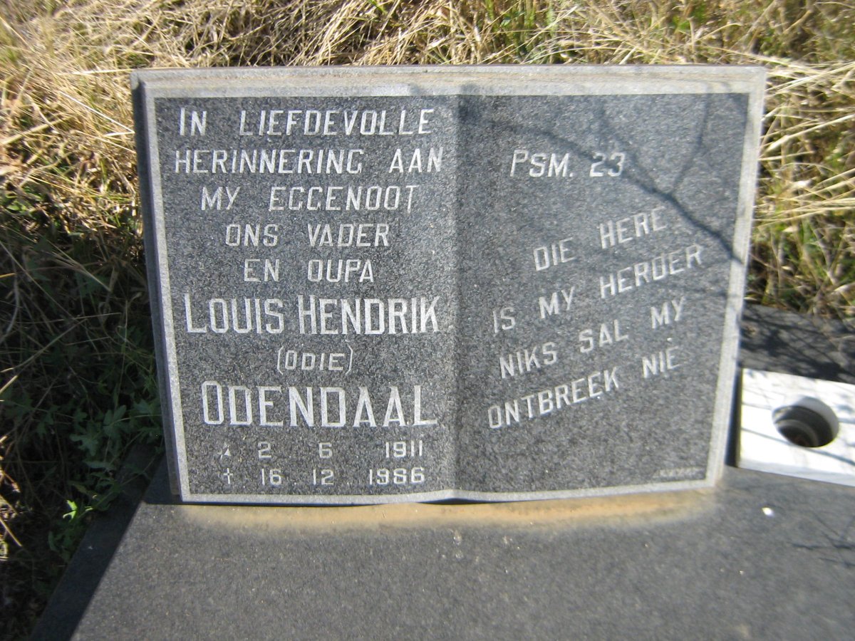 ODENDAAL Louis Hendrik 1911-1986