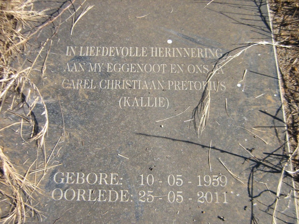PRETORIUS Carel Christiaan 1959-2011