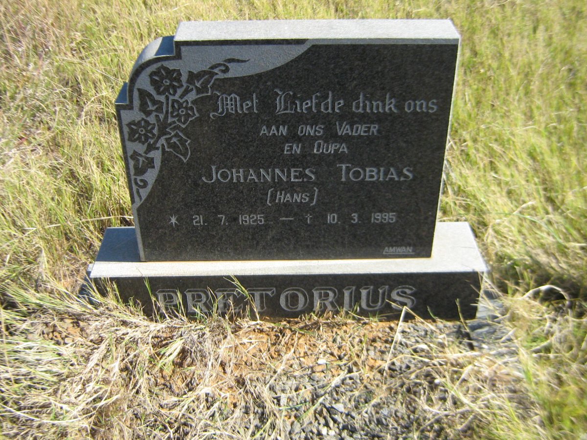 PRETORIUS Johannes Tobias 1925-1995