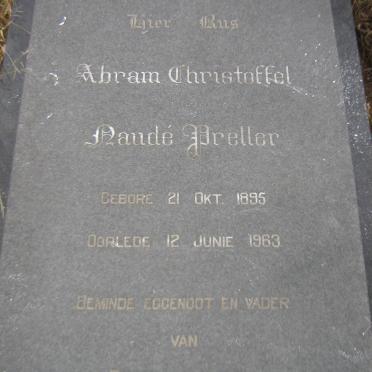PRELLER Abram Christoffel Naude 1895-1963
