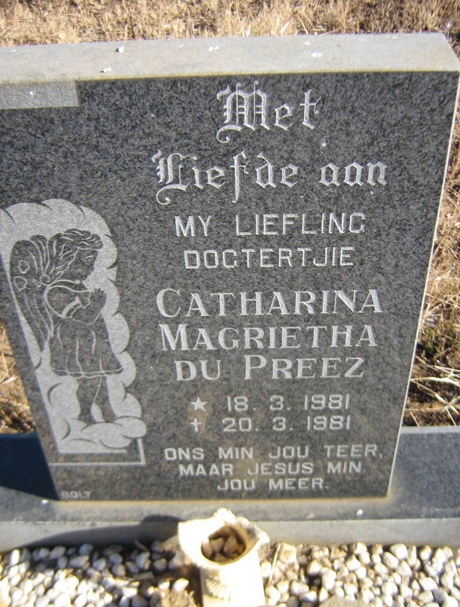 PREEZ Catharina Magrietha, du 1981-1981