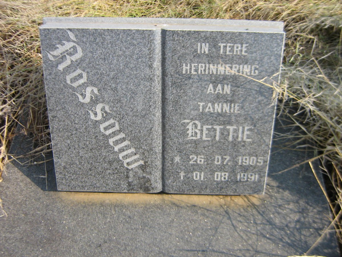 ROSSOUW Bettie 1905-1991
