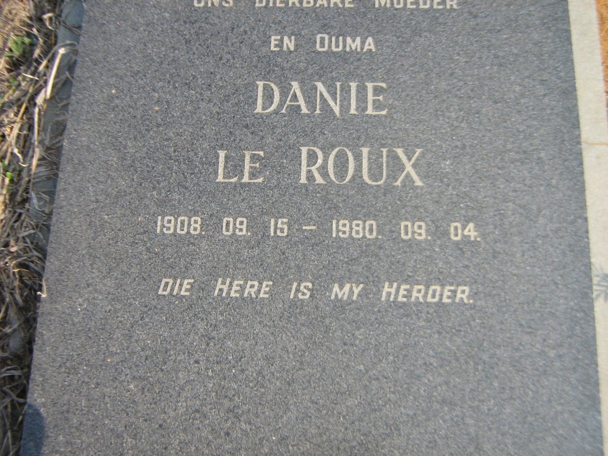 ROUX Danie, le 1908-1980