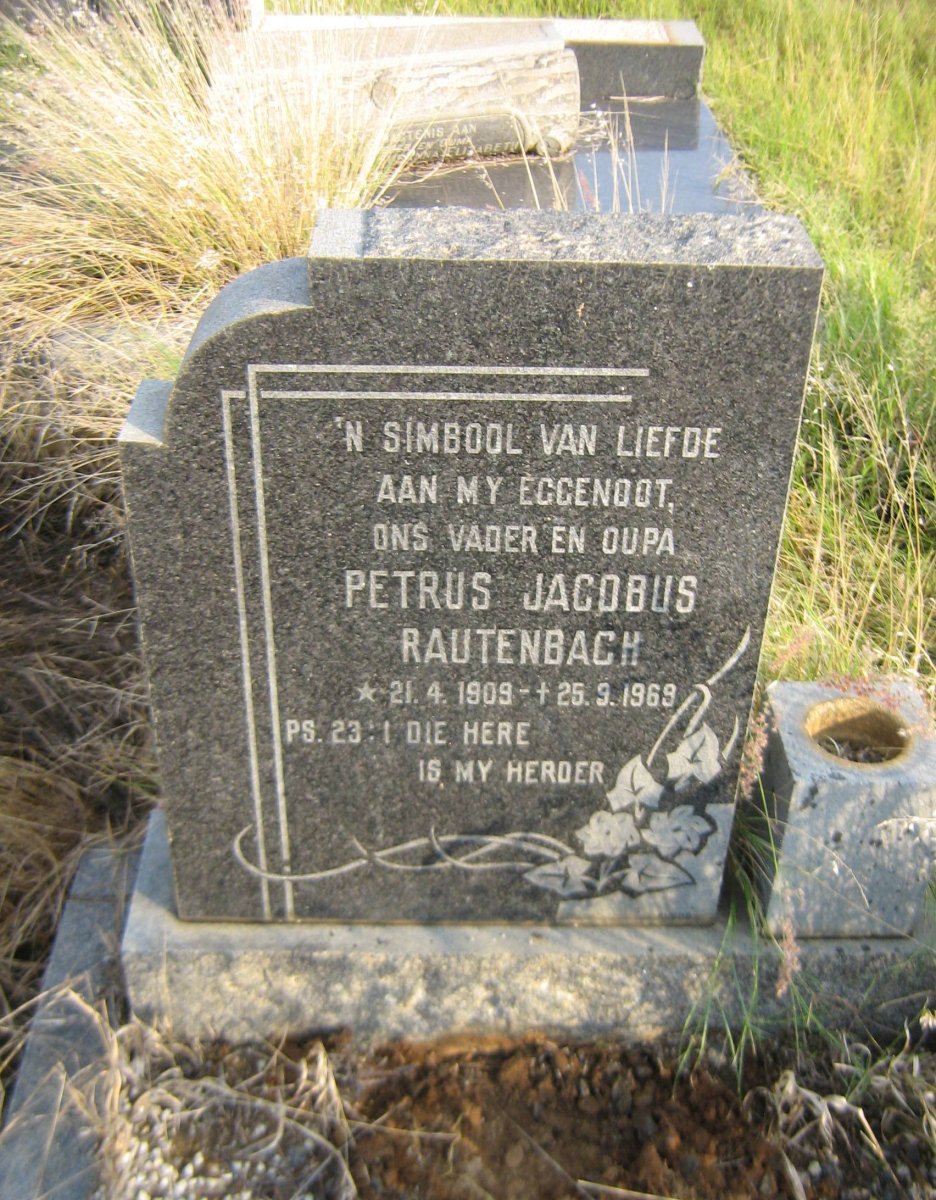 RAUTENBACH Petrus Jacobus 1909-1969