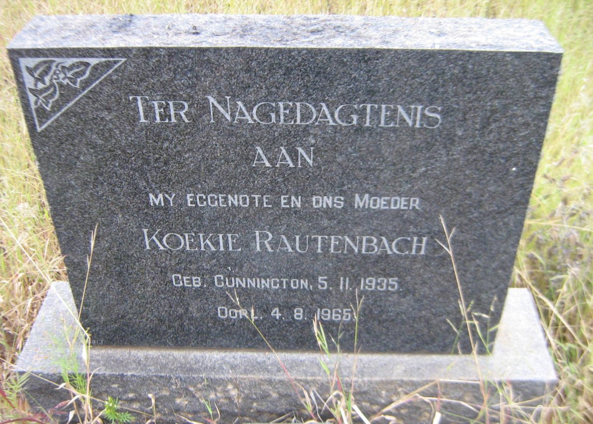 RAUTENBACH Koekie nee CUNNINGTON 1935-1965