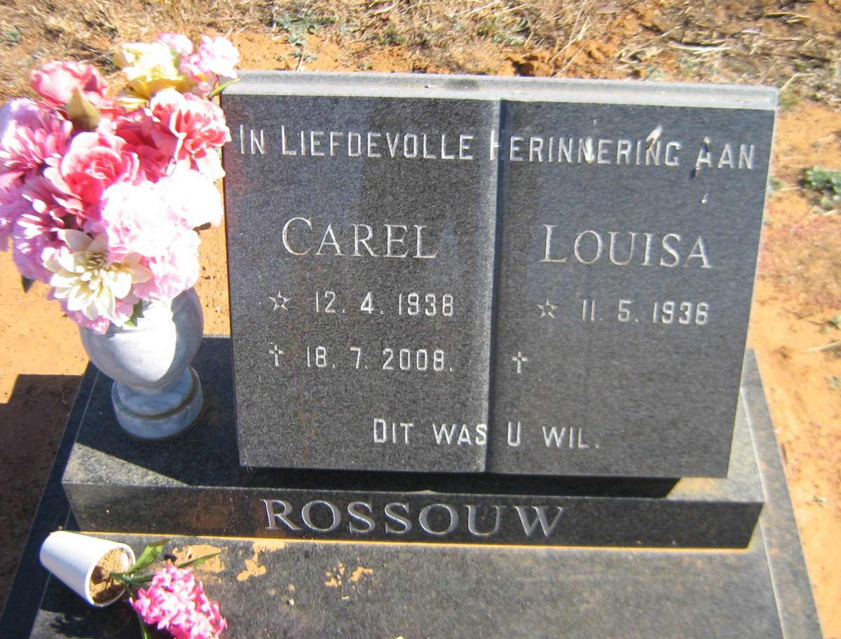 ROSSOUW Carel 1938-2008 &amp; Louisa 1936-