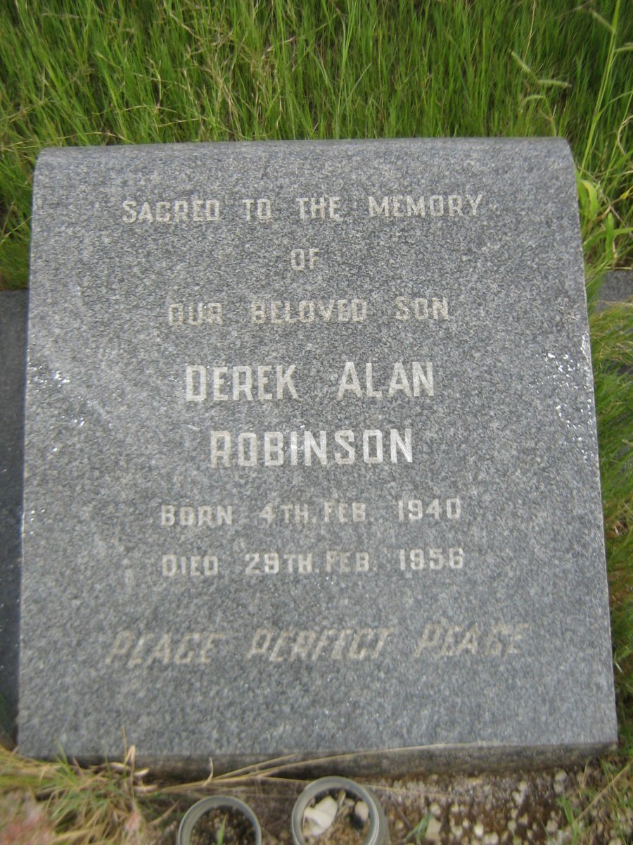 ROBINSON Derek Alan 1940-1956