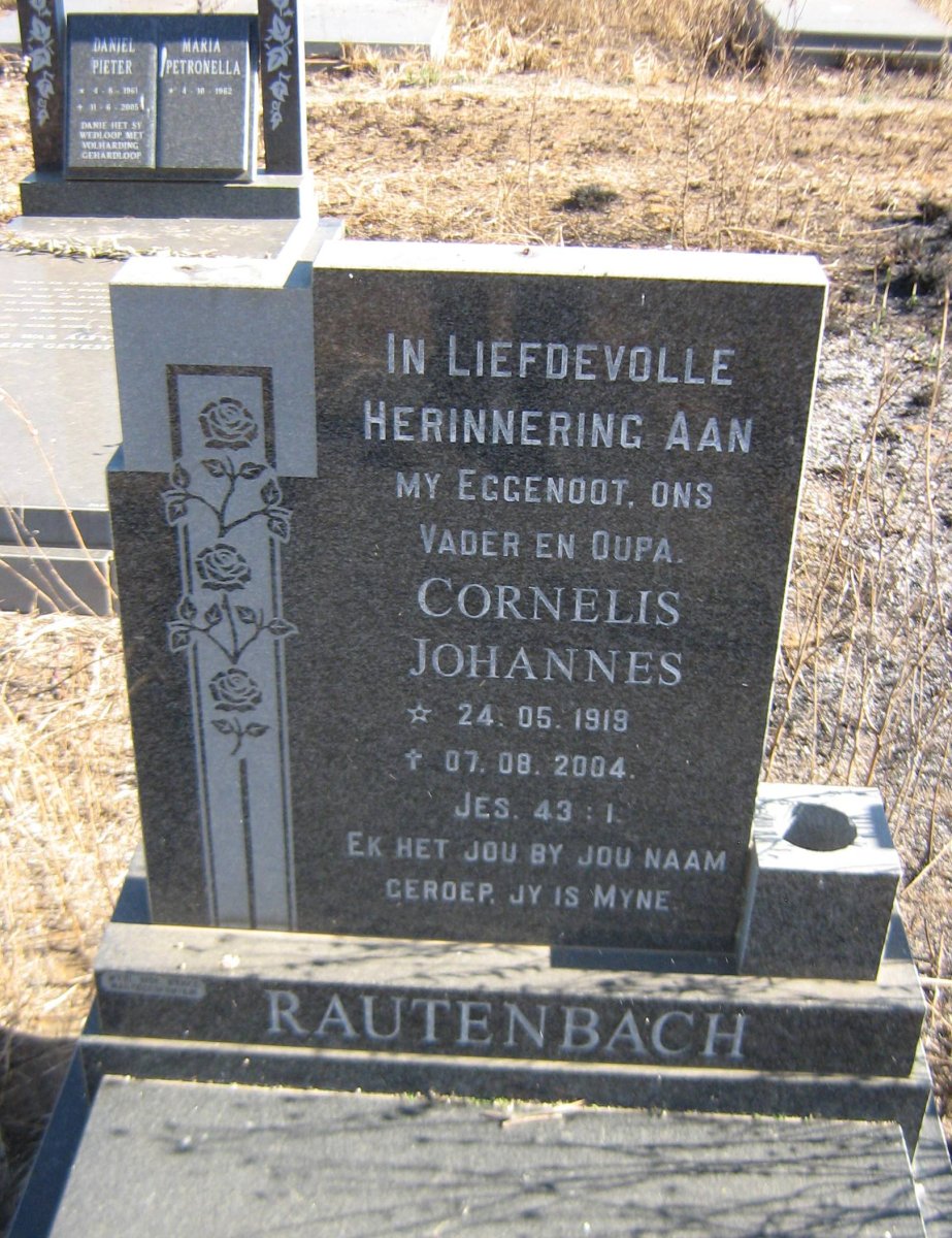 RAUTENBACH Cornelis Johannes 1919-2004