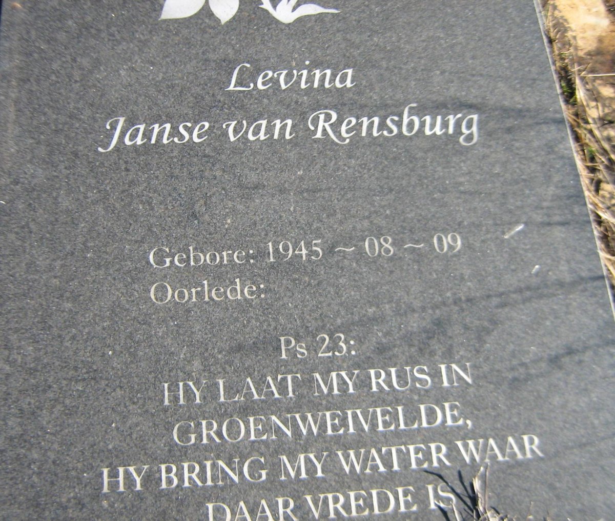 RENSBURG Levina, Janse van 1945-