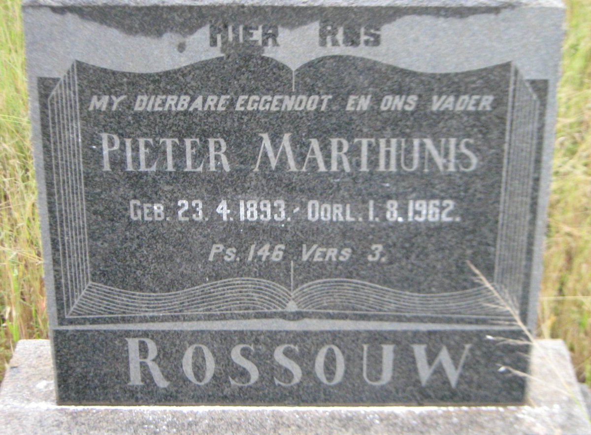 ROSSOUW Pieter Marthunis 1893-1962