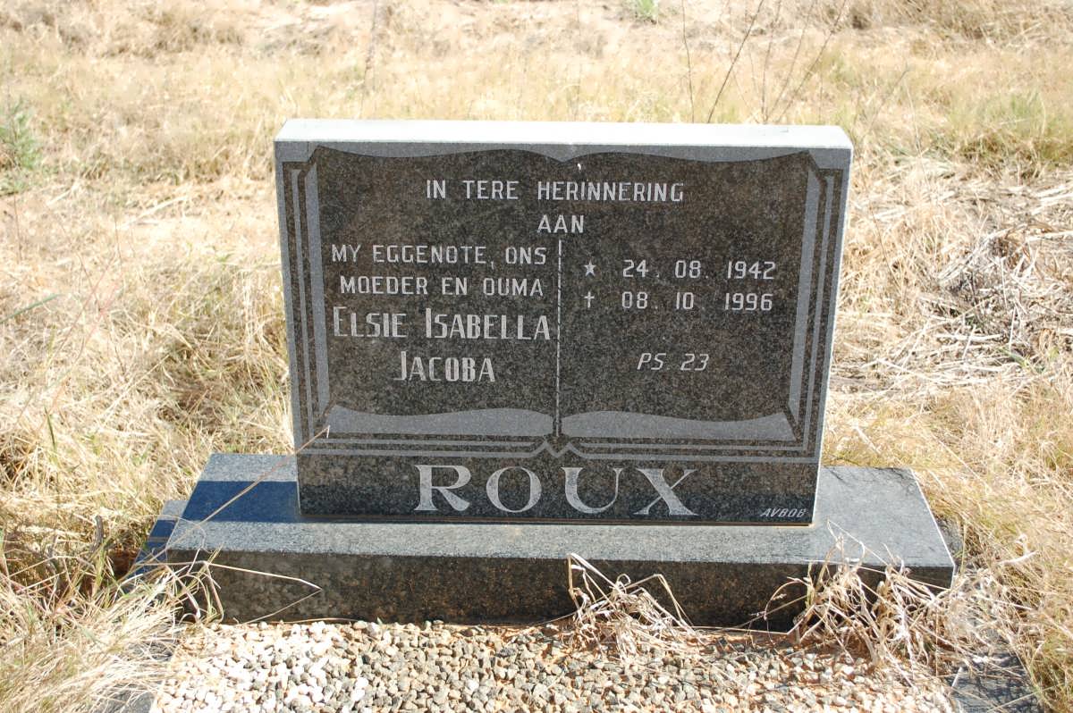 ROUX Elsie Isabella Jacoba 1942-1996