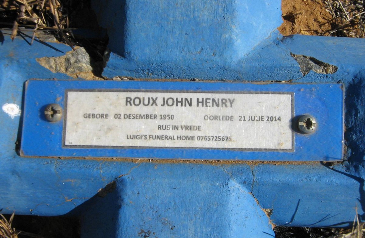 ROUX John Henry 1950-2014