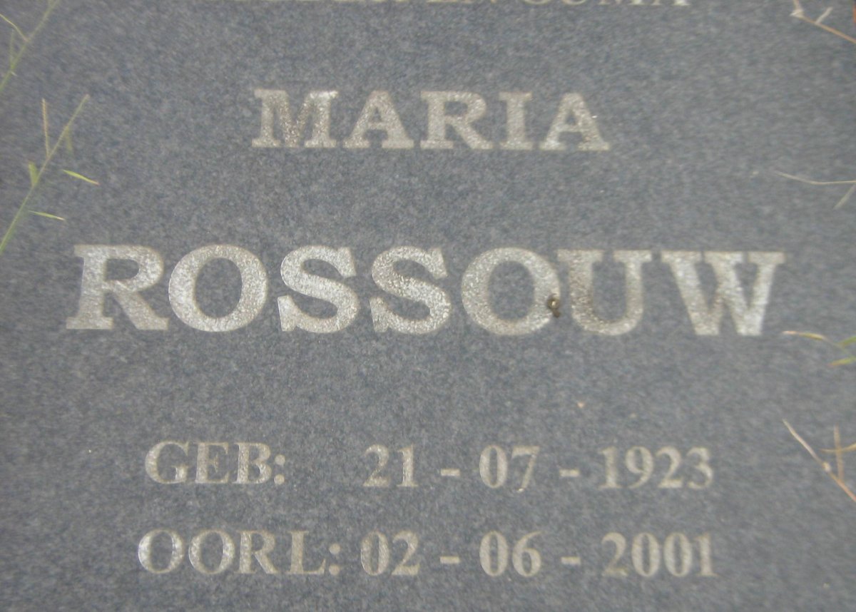 ROSSOUW Maria 1923-2001