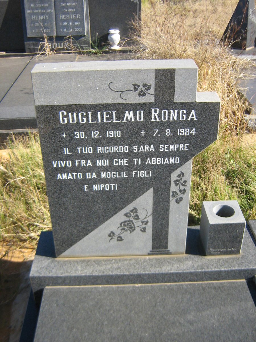 RONGA Guglielmo 1910-1984