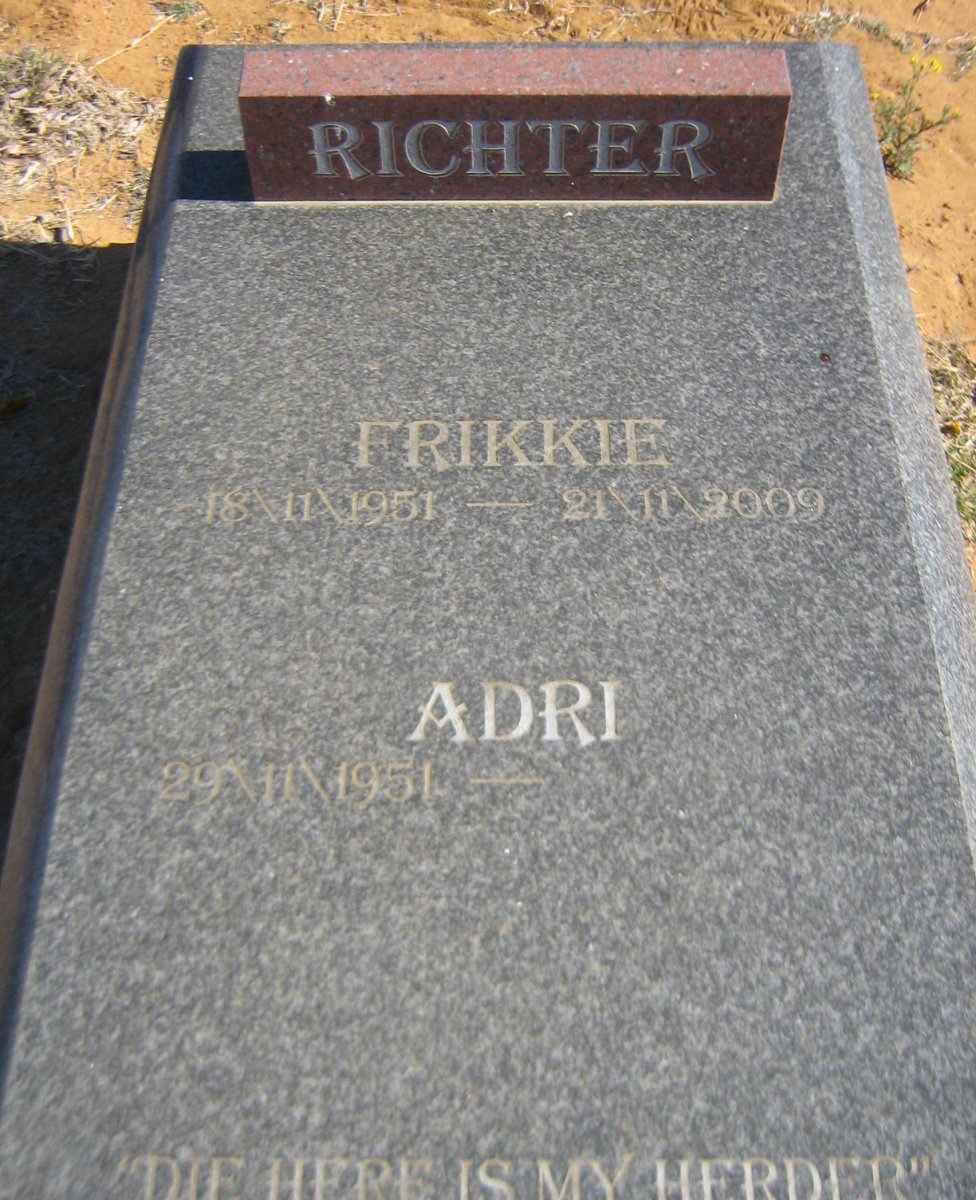 RICHTER Frikkie 1951-2002 &amp; Adri 1951-