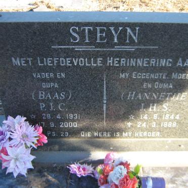 STEYN P.J.C. 1931-2000 &amp; J.H.S. 1944-1998