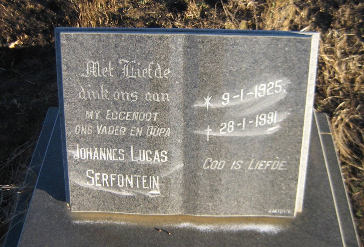 SERFONTEIN Johannes Lucas 1925-1991
