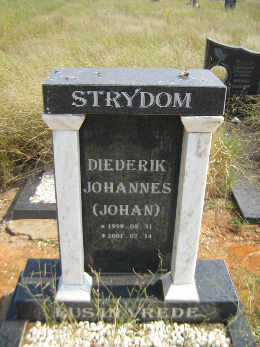 STRYDOM Diederik Johannes 1959-2001