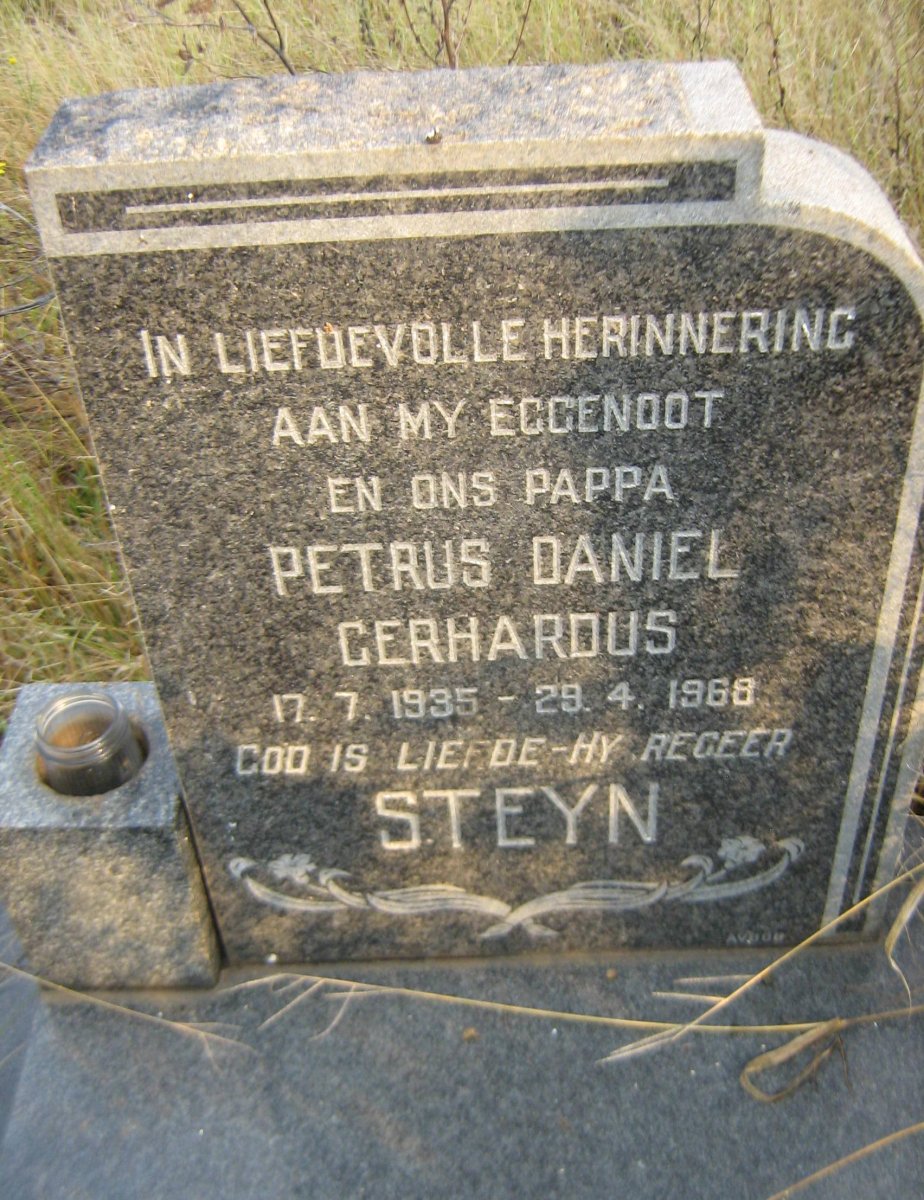 STEYN Petrus Daniel Gerhardus 1935-1968
