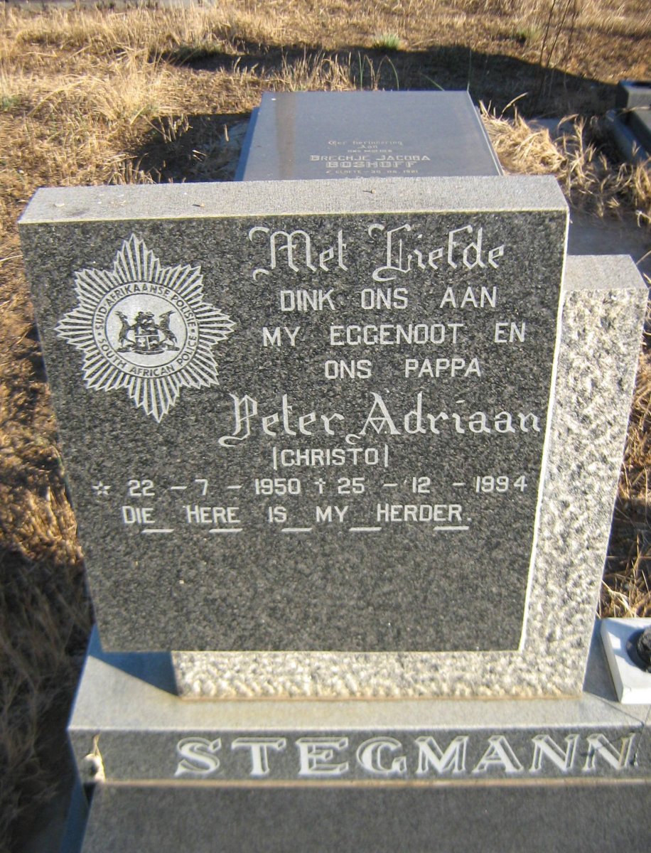 STEGMANN Peter Adriaan 1950-1994