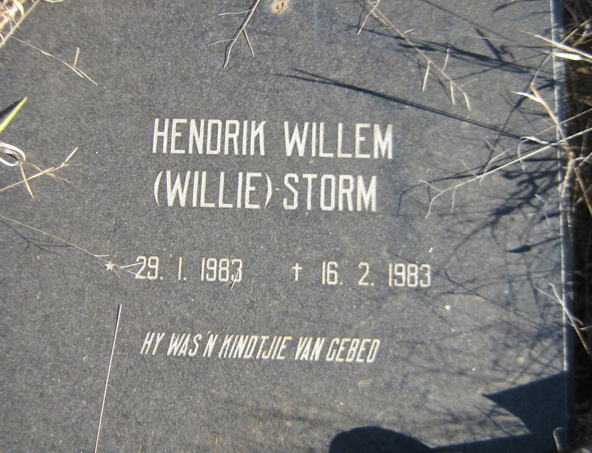 STORM Hendrik Willem 1983-1983