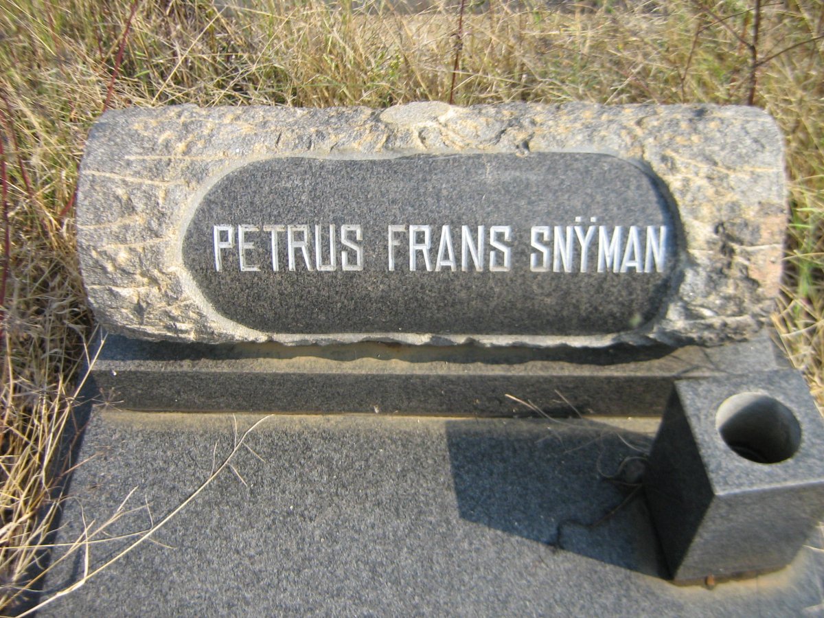 SNYMAN Petrus Frans 1932-1976