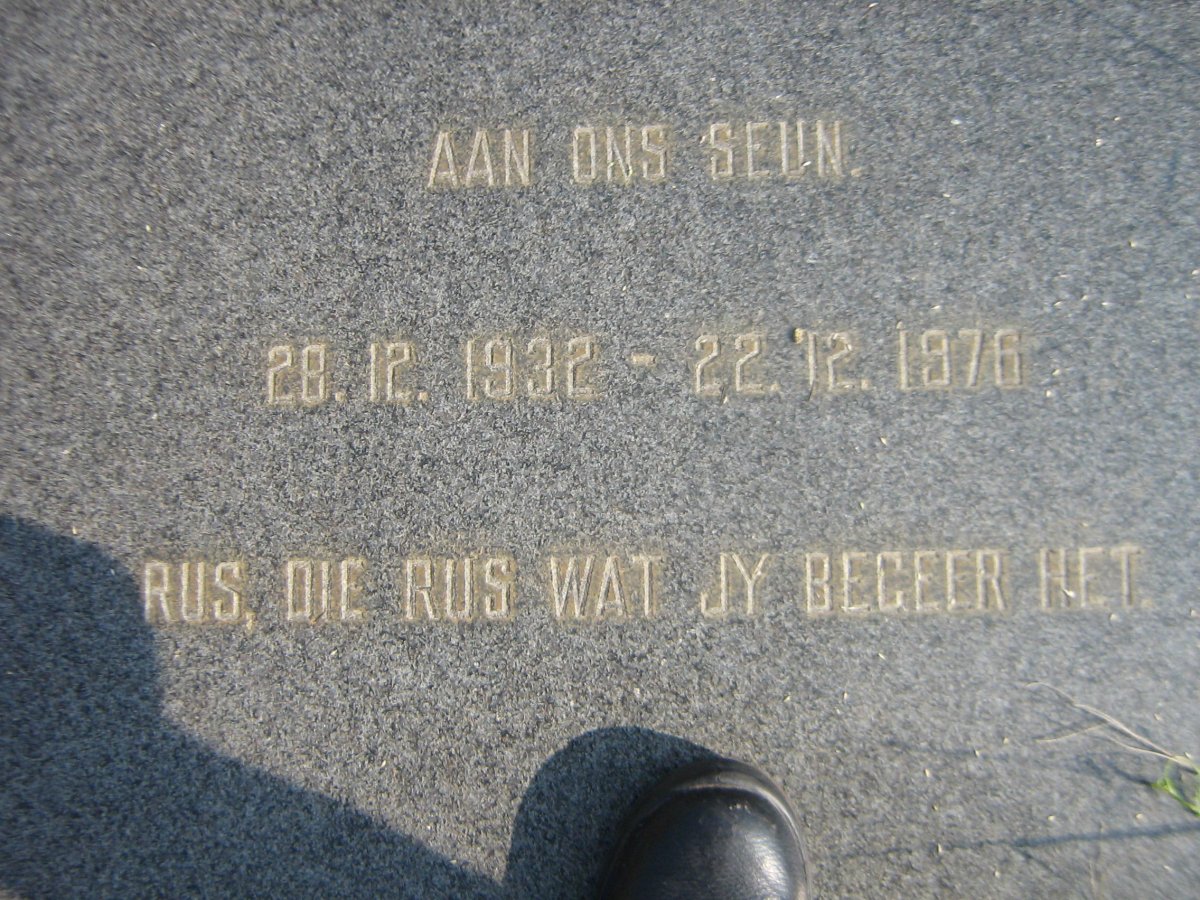 SNYMAN Petrus Frans 1932-1976