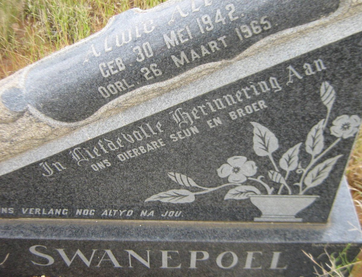 SWANEPOEL Alwie Alfie 1942-1965