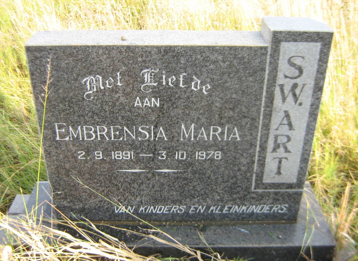 SWART Embrensia Maria 1891-1978