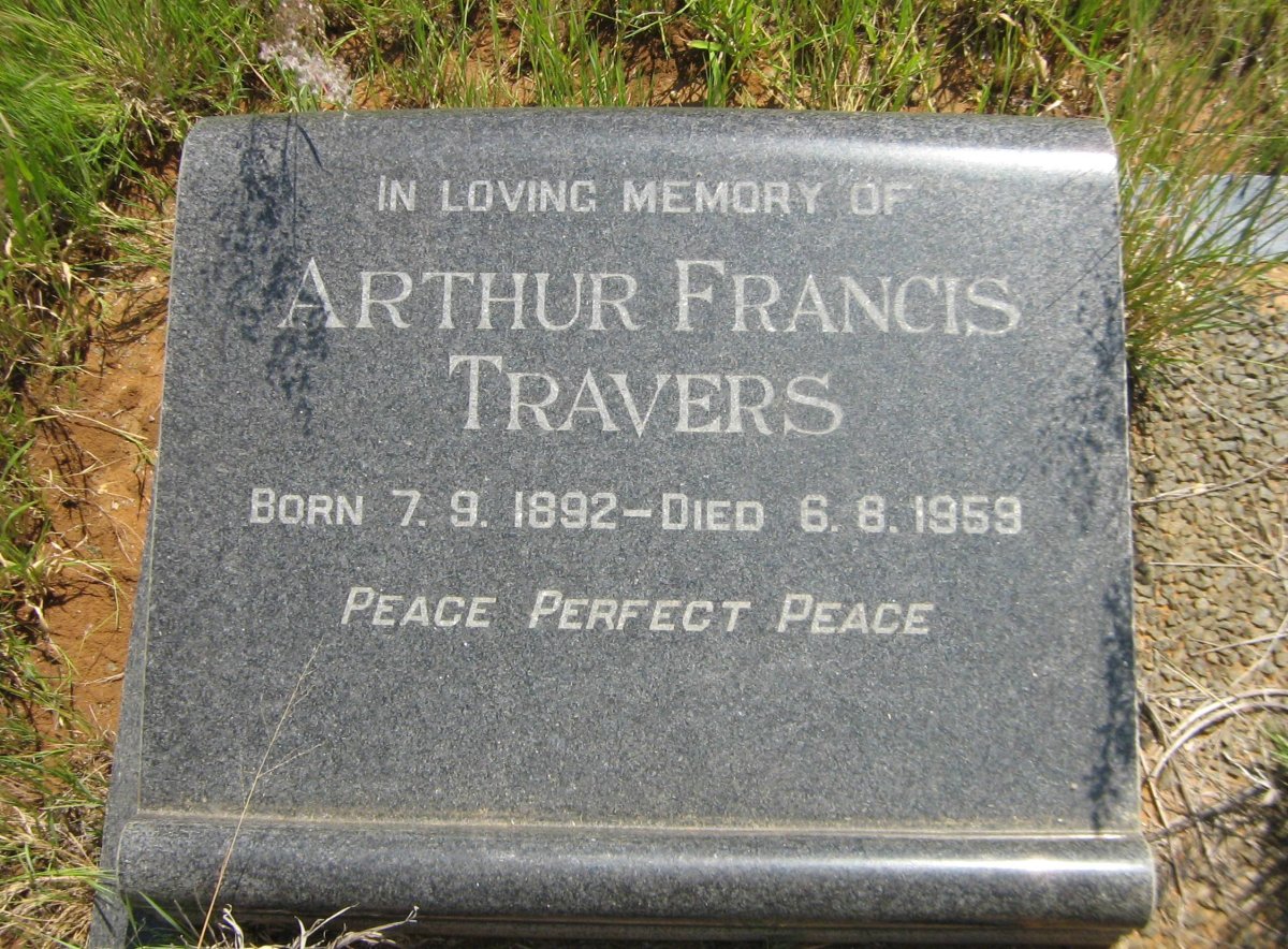 TRAVERS Arthur Francis 1892-1959