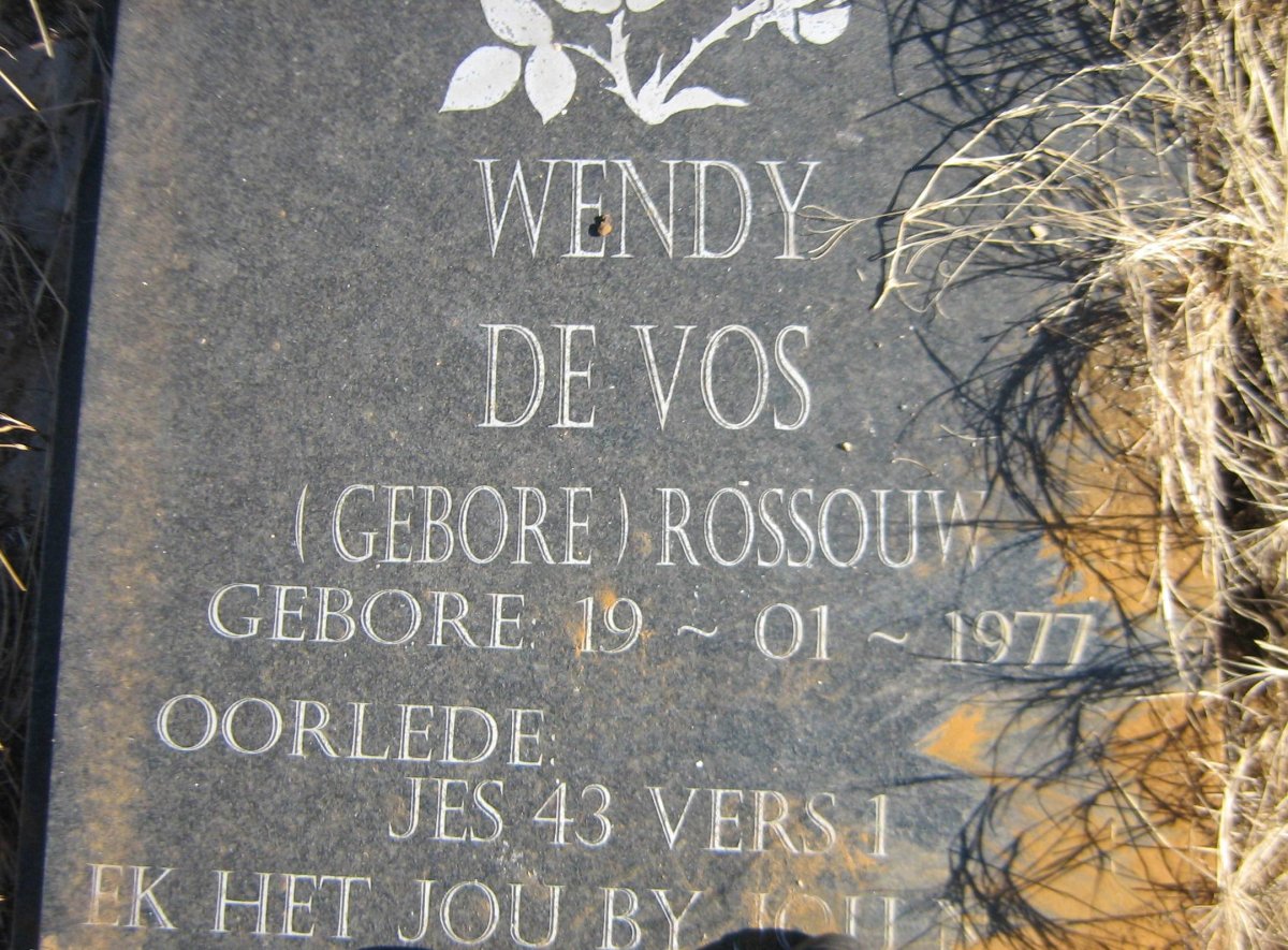 VOS Wendy, de nee ROSSOUW 1977-