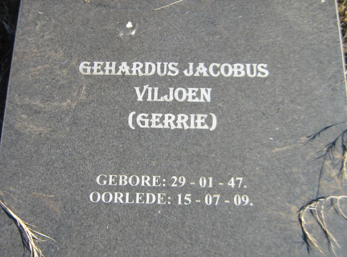VILJOEN Gerhardus Jacobus 1947-2009