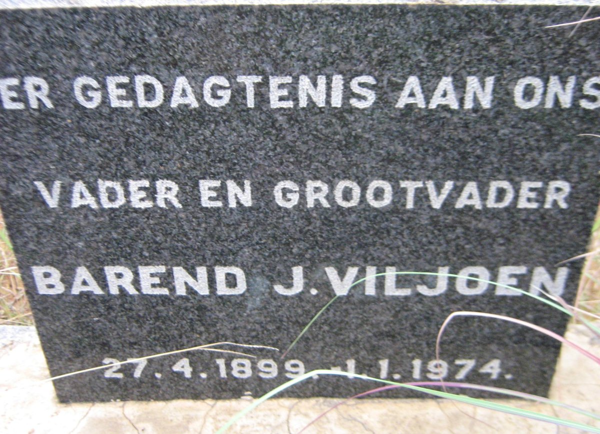 VILJOEN Barend J. 1899-1974