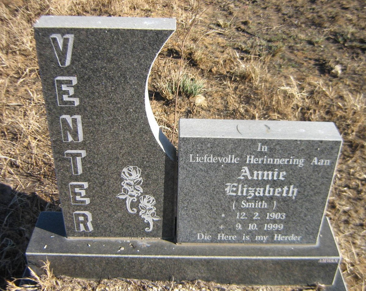 VENTER Annie Elizabeth nee SMITH 1903-1999