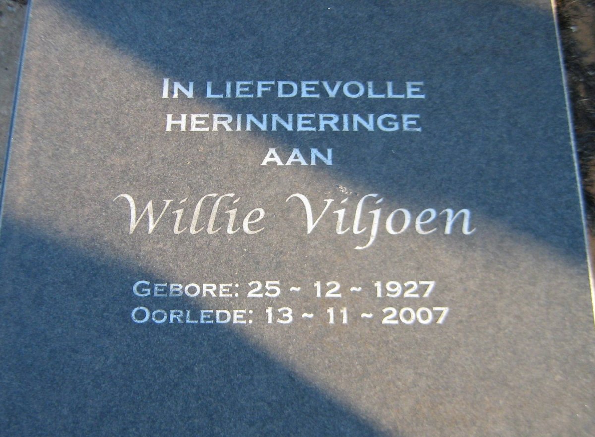 VILJOEN Willie 1927-2007