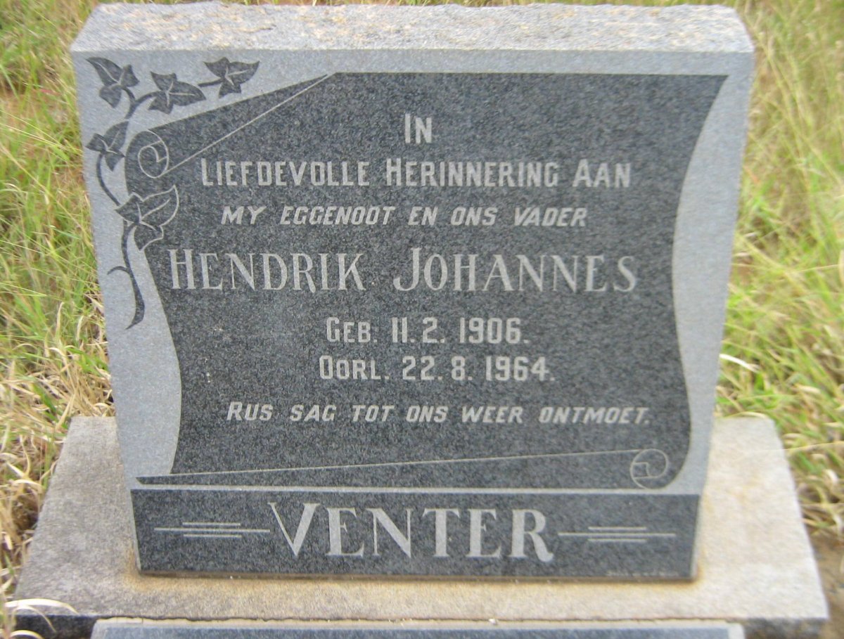 VENTER Hendrik Johannes 1906-1964