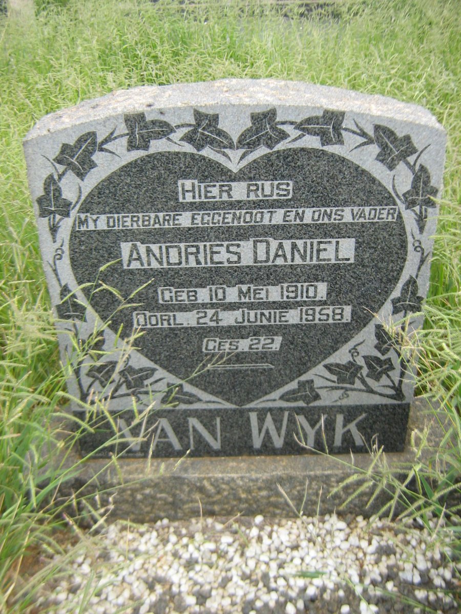 WYK Andries Daniel, van 1910-1958