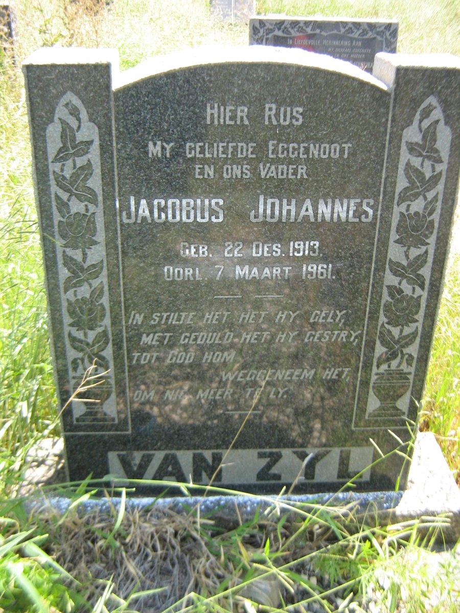 ZYL Jacobus Johannes, van 1913-1961