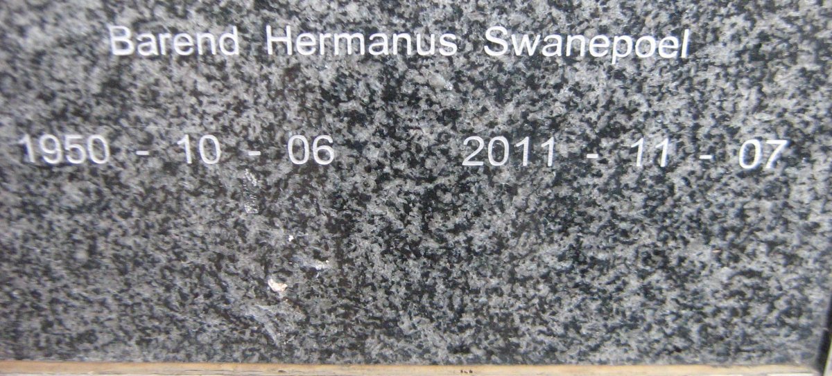 SWANEPOEL Barend Hermanus 1950-2011