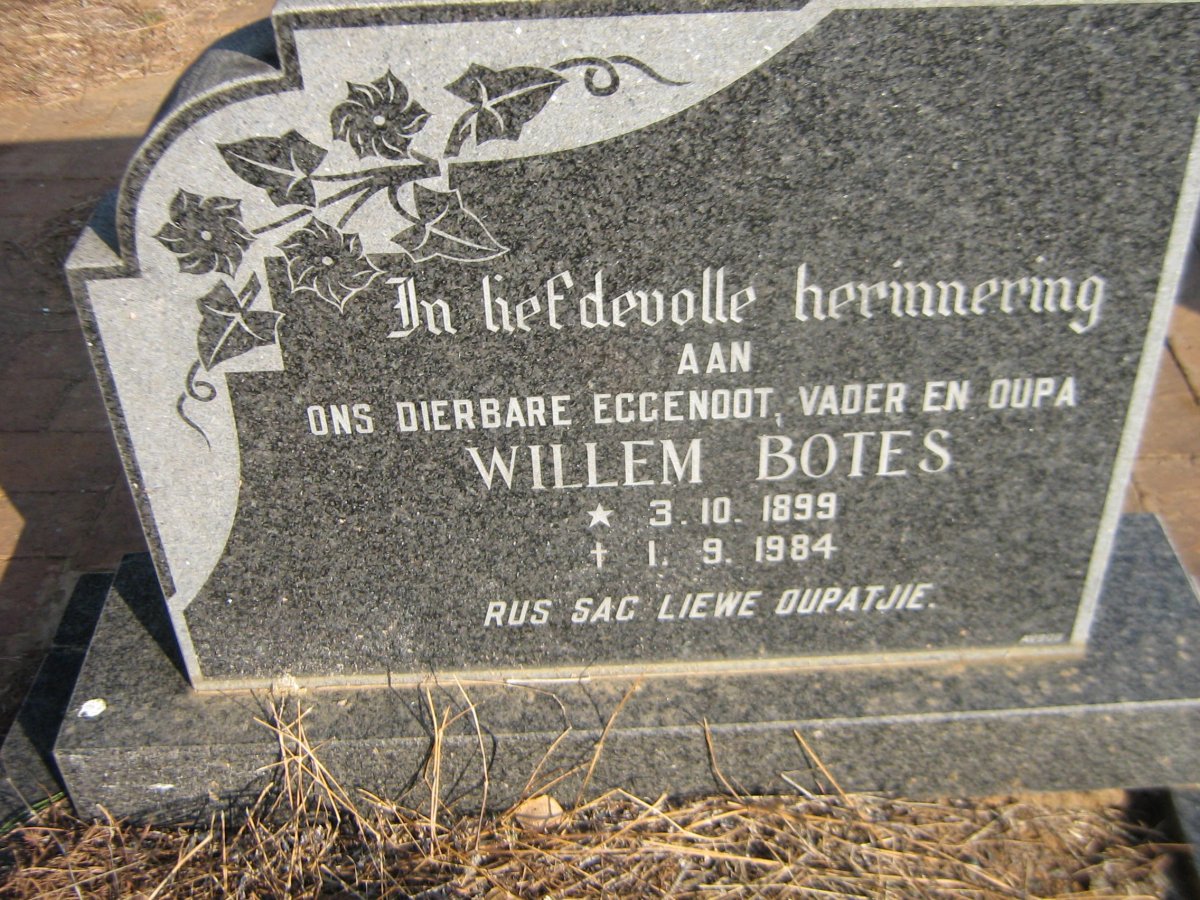 BOTES Willem 1899-1984