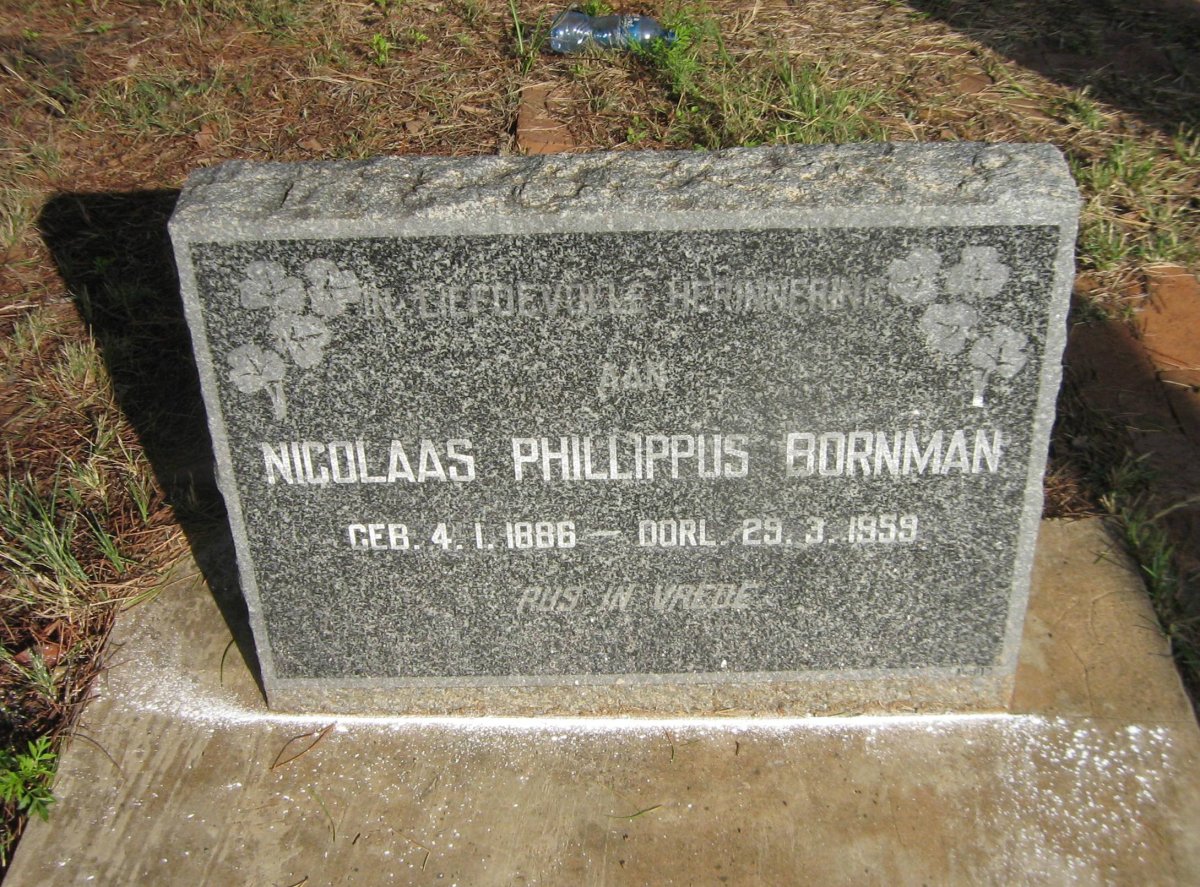 BORNMAN Nicolaas Phillippus 1886-1959