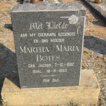 BOTES Martha Maria nee JACOBS 1882-1953