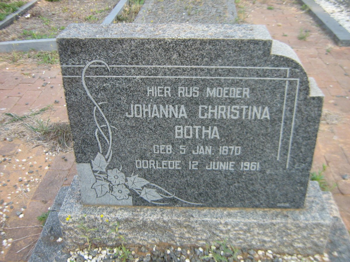 BOTHA Johanna Christina 1870-1961
