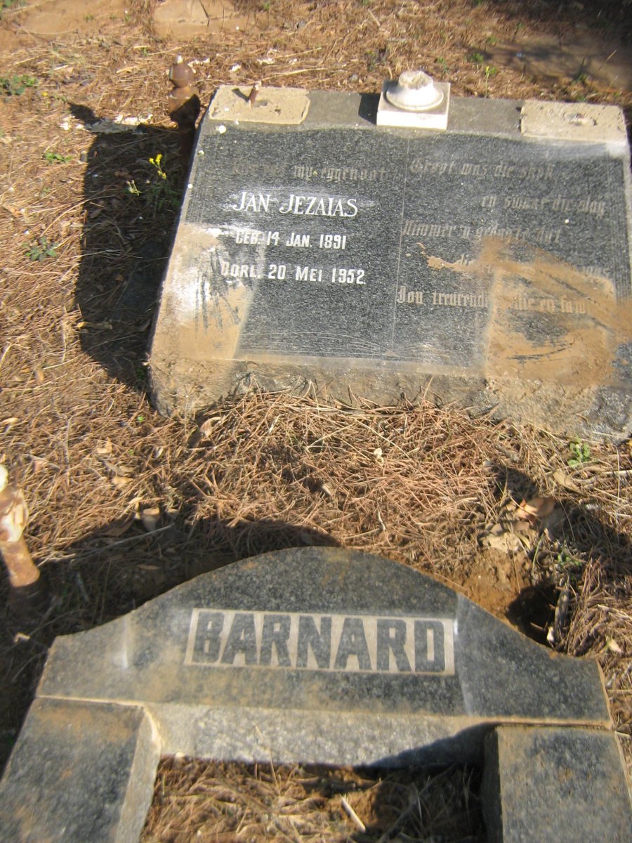 BARNARD Jan Jezaias 1891-1952